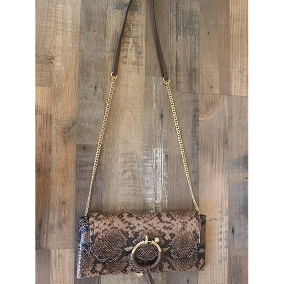 Joan Clutches Snake Print Evening Bag CHS21SSA69896 - Picture 2 of 7